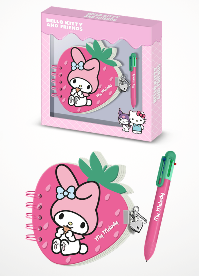 MY MELODY - Strawberry - Gift Box - Diary + Pen