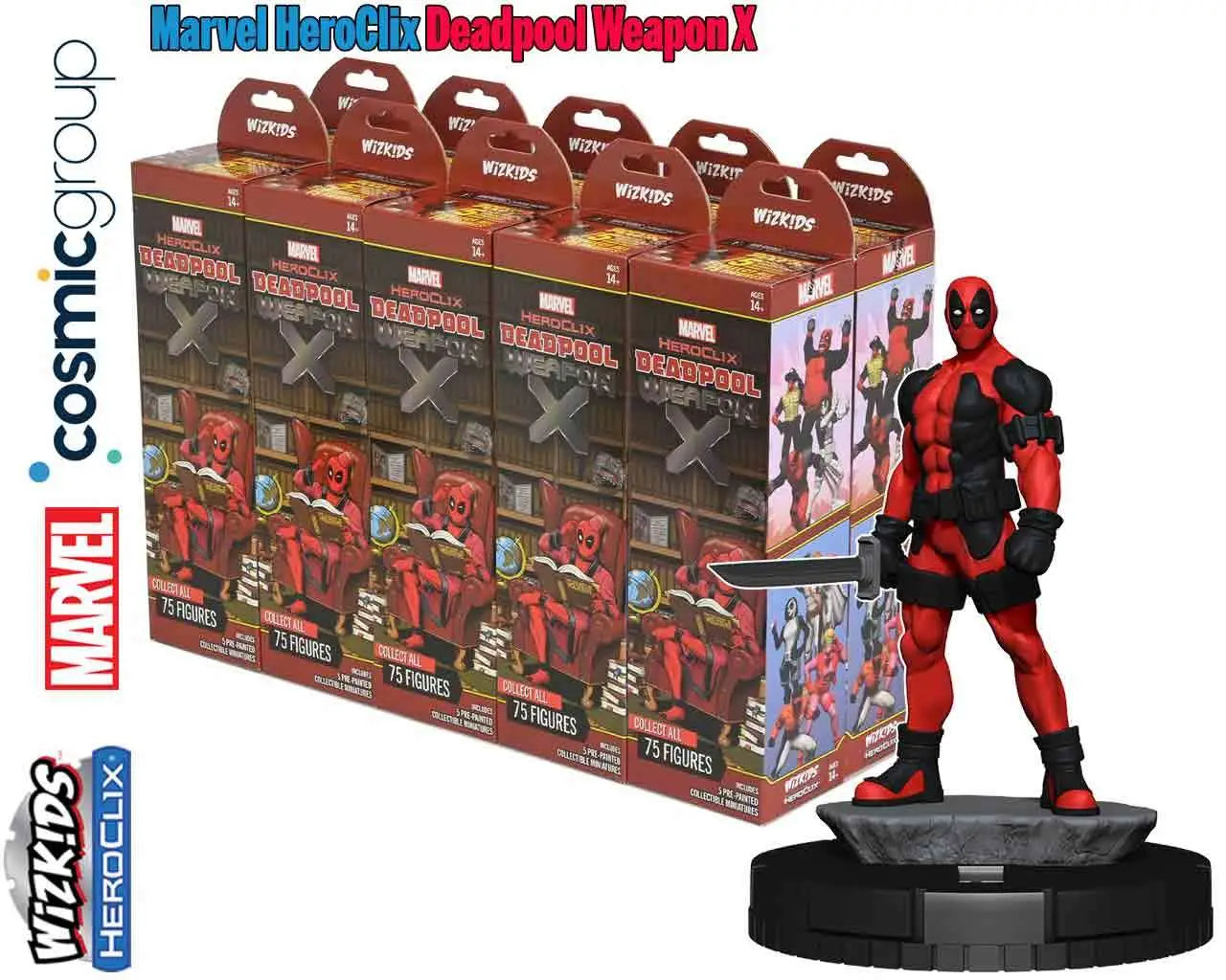 MARVEL HEROCLIX - DEADPOOL WEAPON X - BOOSTER BRICK