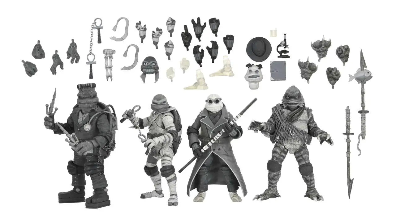 UM X TMNT TURTLES BLACK & WHITE 4PACK AF