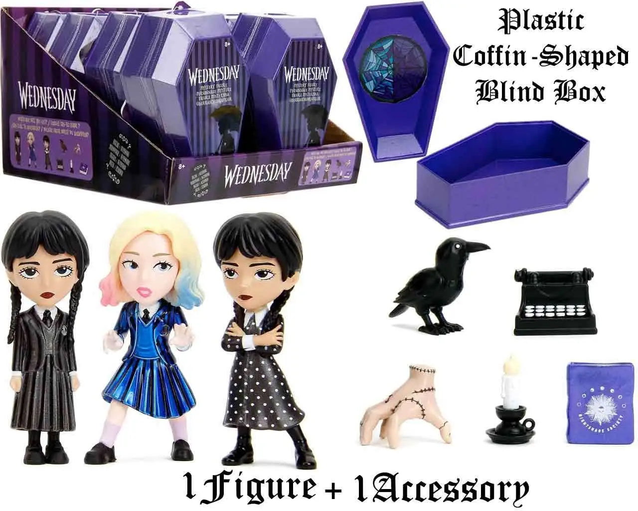 WEDNESDAY - DELUXE METAL FIGURE BLIND BOX - COUNTER DISPLAY (8)