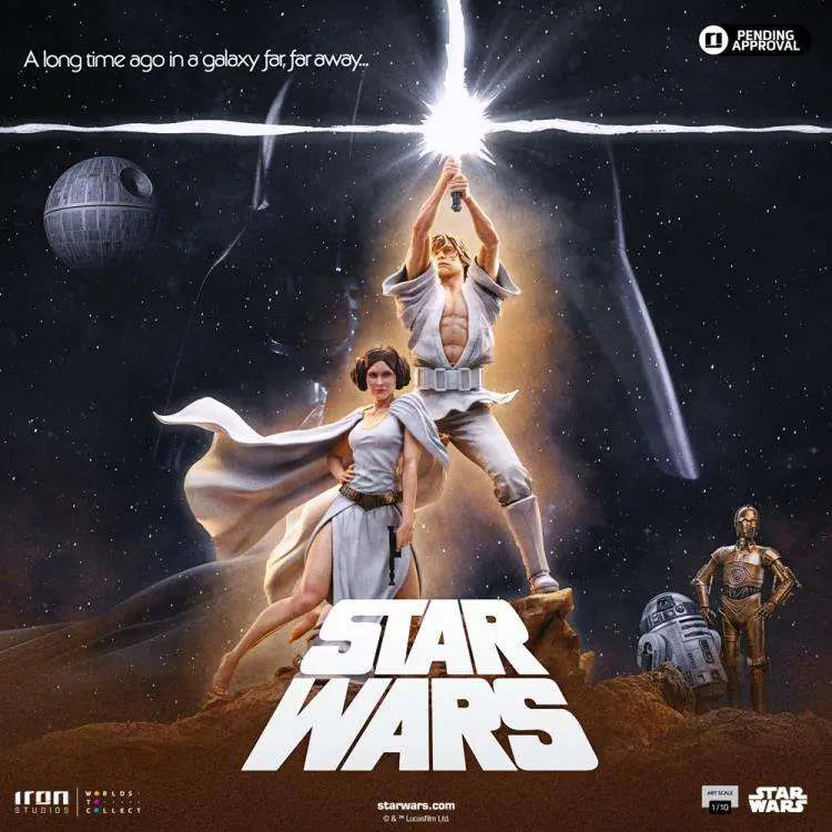 STAR WARS LUKE AND LEIA DLX 1/10 STATUE