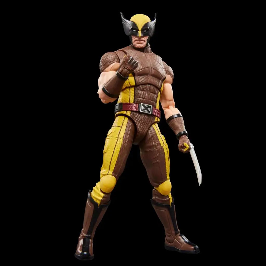 MARVEL LEGENDS DEADPOOL AND WOLVERINE WOLVERINE BROWN SUIT ACTION FIGURE