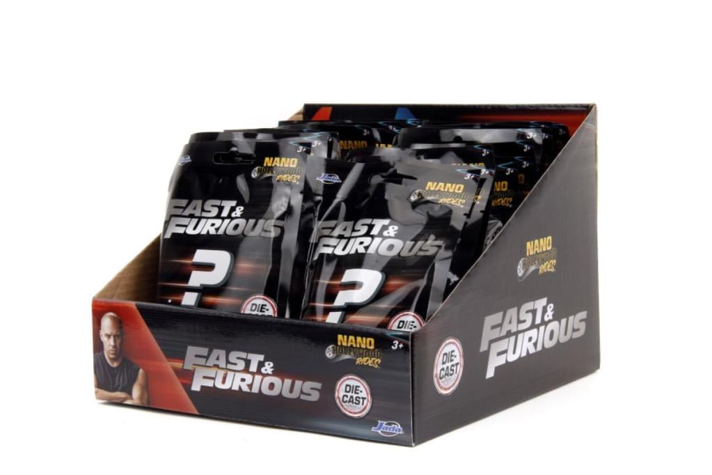 FAST & FURIOUS - Display of Blind Nano Figures - 12 Assortment - 24pc
