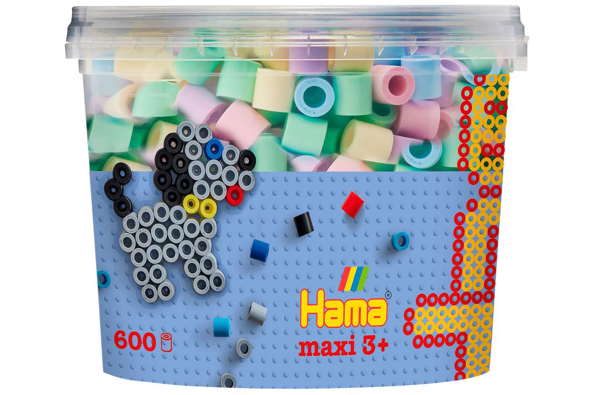 Hama maxi perler 600stk mix 52