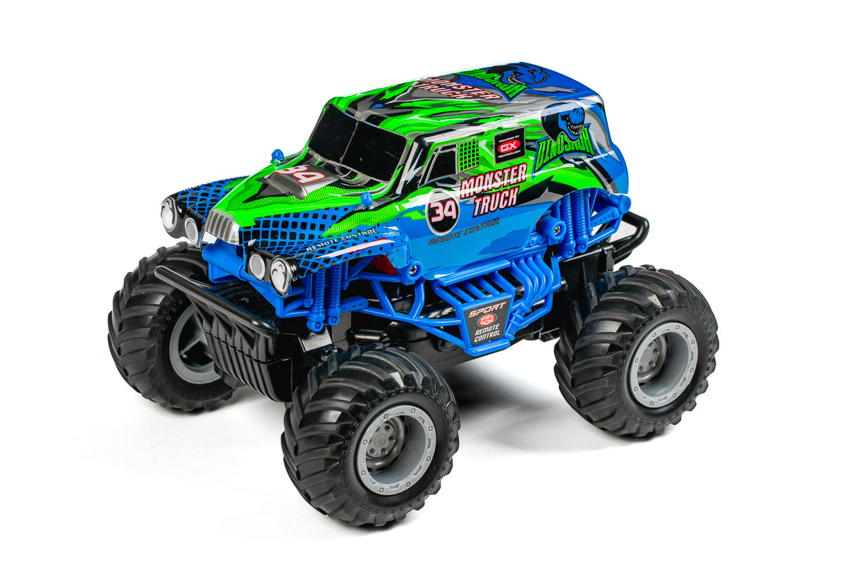 Monster Truck R/C 1:20 2,4GHz, blue/green