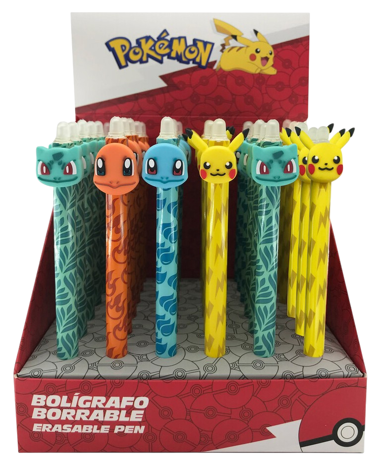 POKEMON - Starter - Head Topper Erasable Gel Pen (Display 36 pcs)
