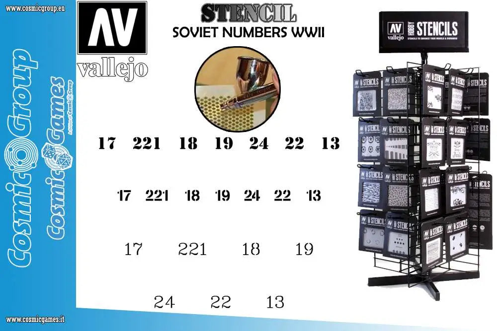 STENCIL STAFV003 SOVIET NUMBERS WWII