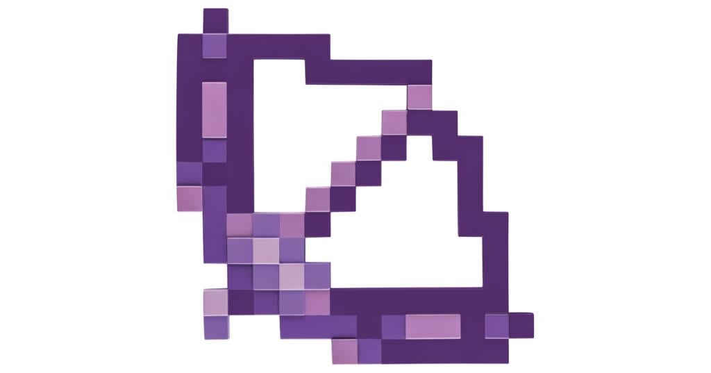MINECRAFT - Purple Enchanted Bow & Arrow '45x32x4cm'