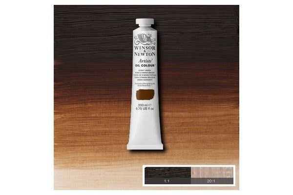 Artists oil colour 200ml burnt umber 076 row