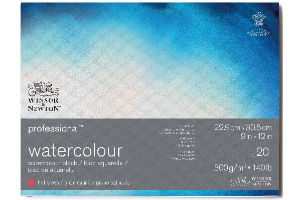 Watercolour pad proff hot press 23x30,5cm 300g 20p