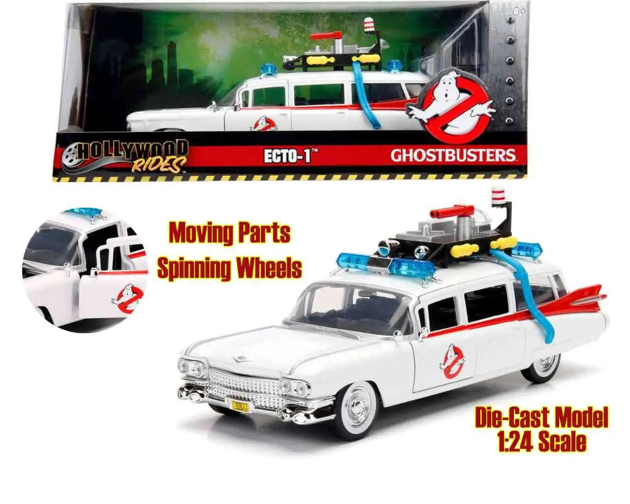 Ghostbusters - Ecto-1 - 1:24 Die-Cast Model
