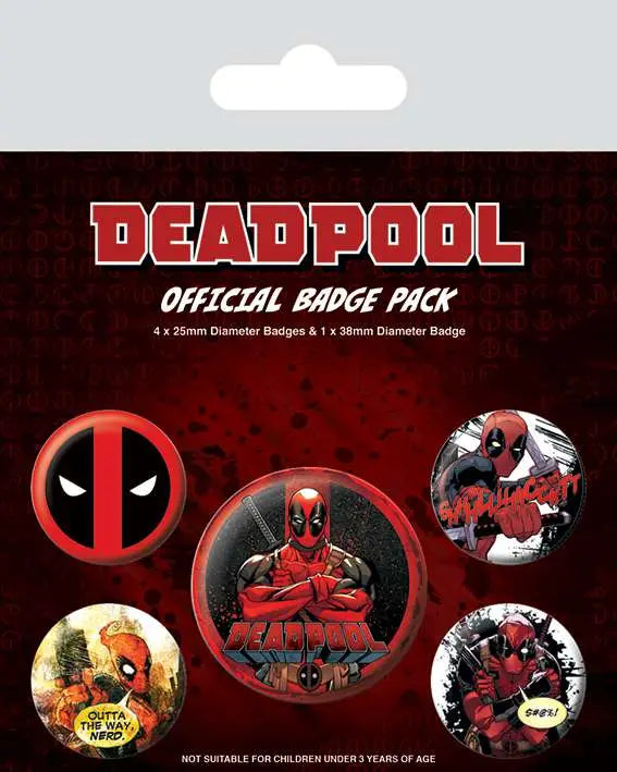 DEADPOOL OUTTA THE WAY BADGE PACK