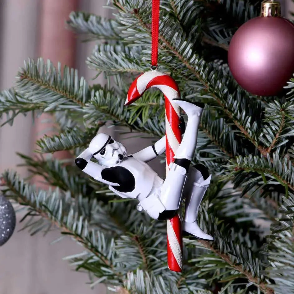 STORMTROOPER CANDY CANE HANGING ORNAMENT