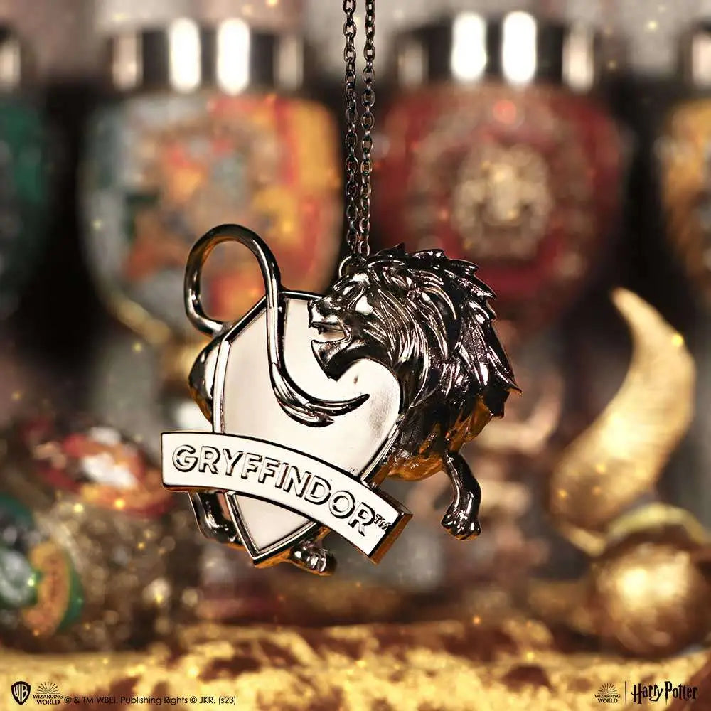 HARRY POTTER GRYFFINDOR CREST SILVER HANGING ORNAMENT