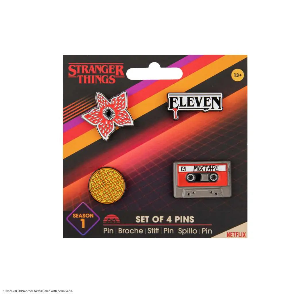 STRANGER THINGS SEASON 1 PIN SET (4)