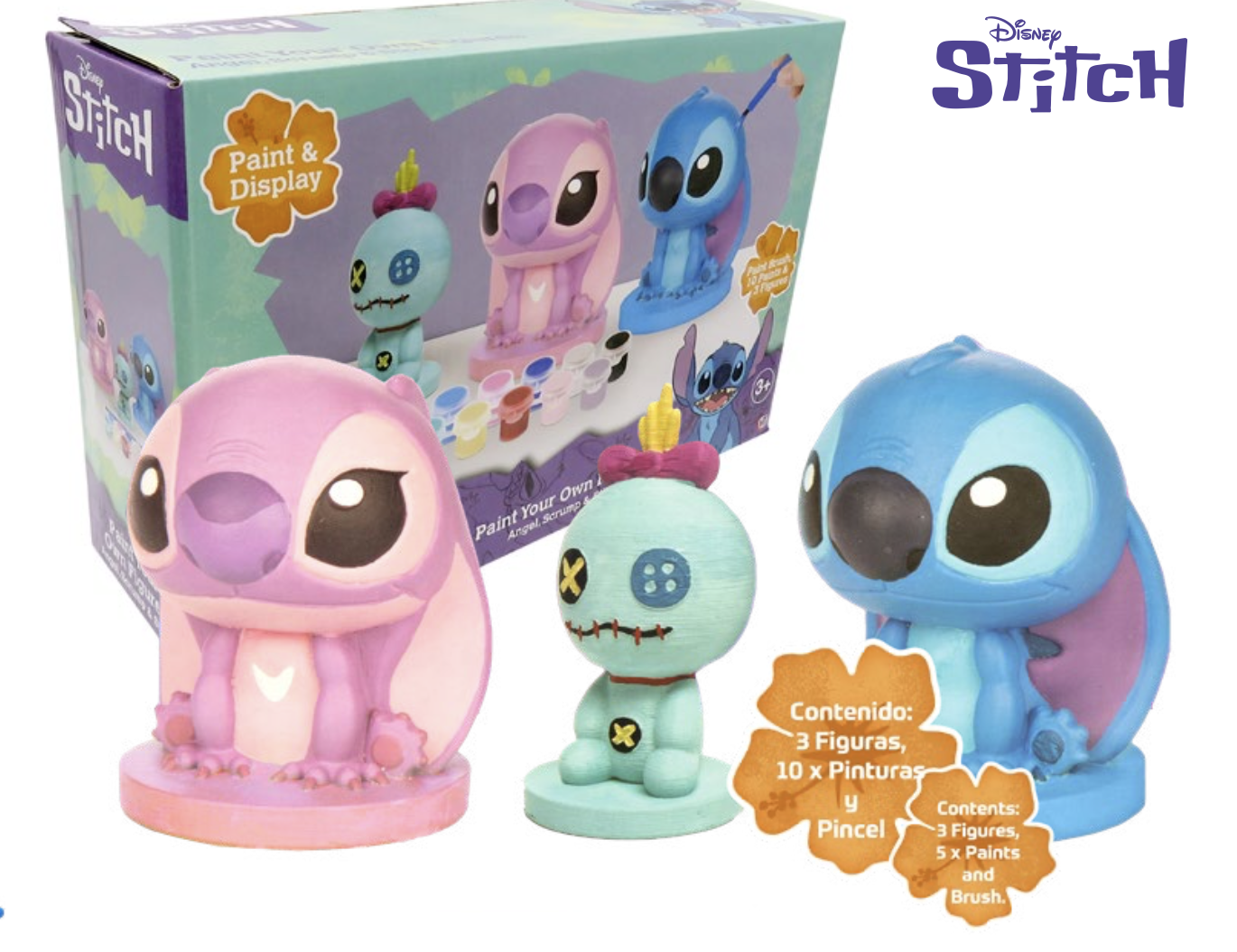 STITCH & ANGEL & SCRUMP - Set of 3 Figures to Paint