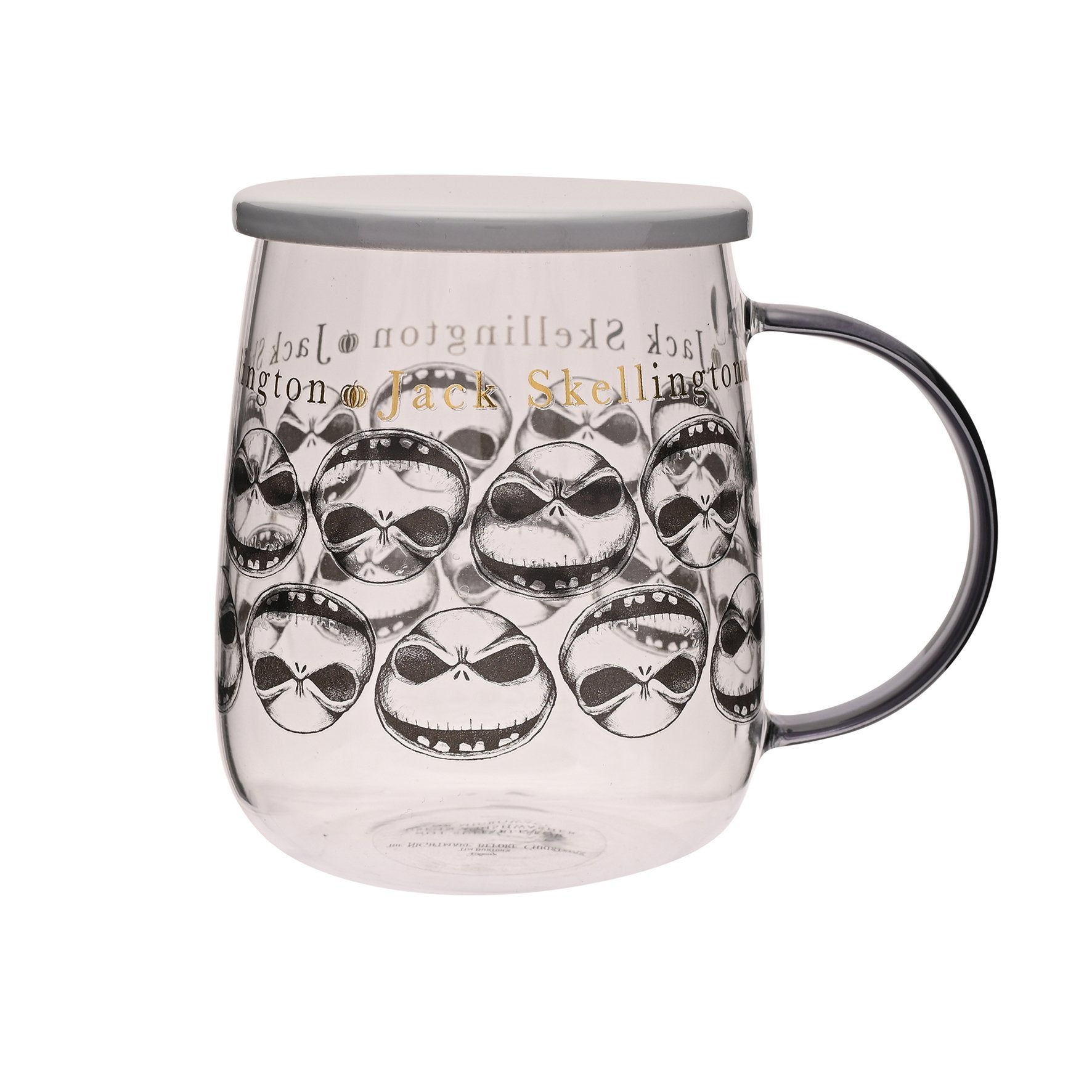 NIGHTMARE BEFORE XMAS - Jack - Glass Mug with Lid 18oz
