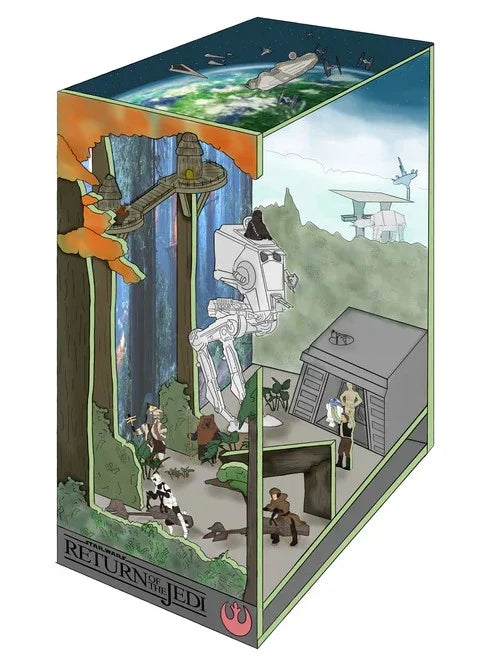 STAR WARS - BOOK NOOK KIT - Battle of Endor - xxpc + LED Light