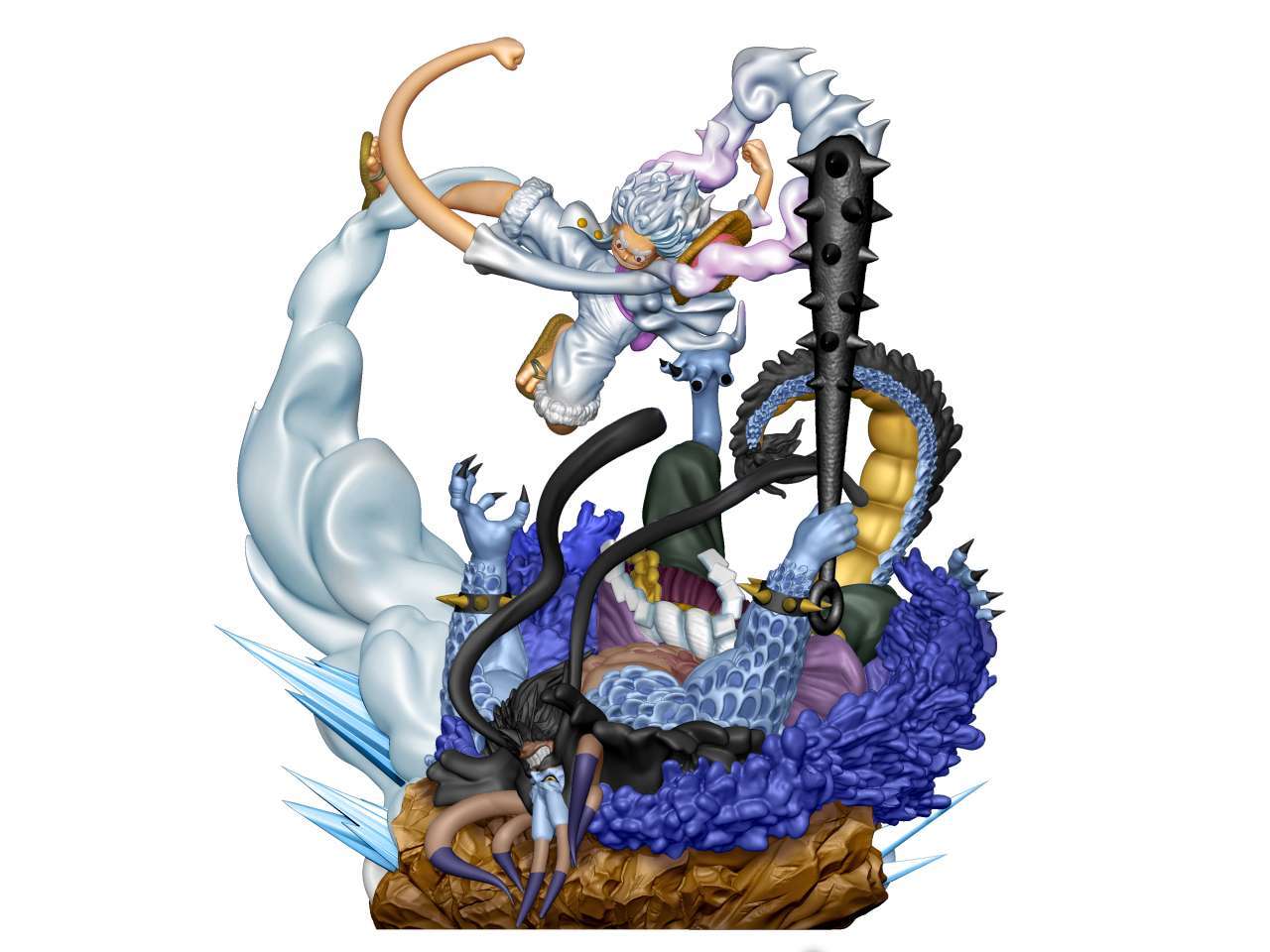 ONE PIECE - Logbox Re Birth Gear 5 - 4 Statue Set Petitrama 9cm
