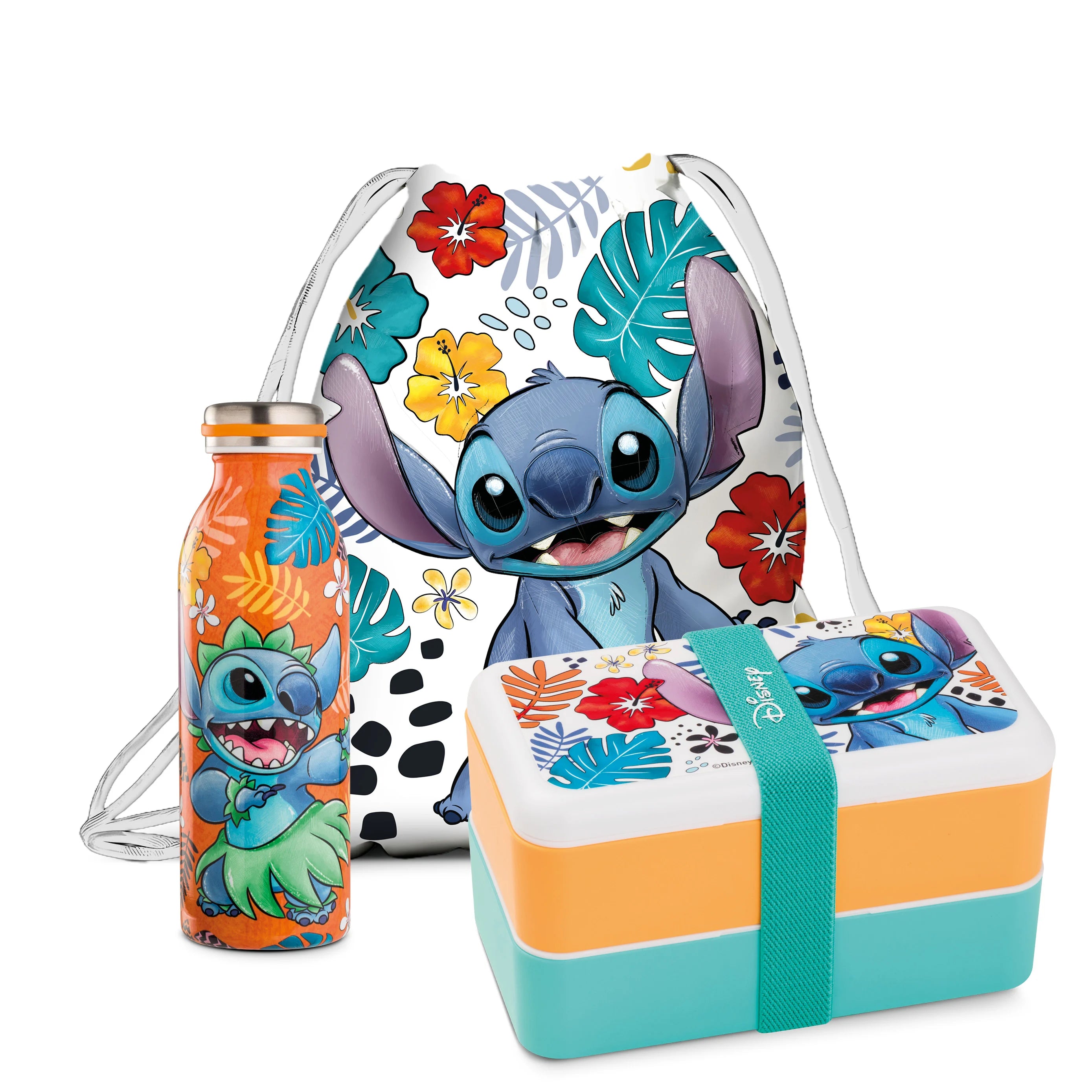 STITCH - Set - Bottle + Lunch Box + String Bag