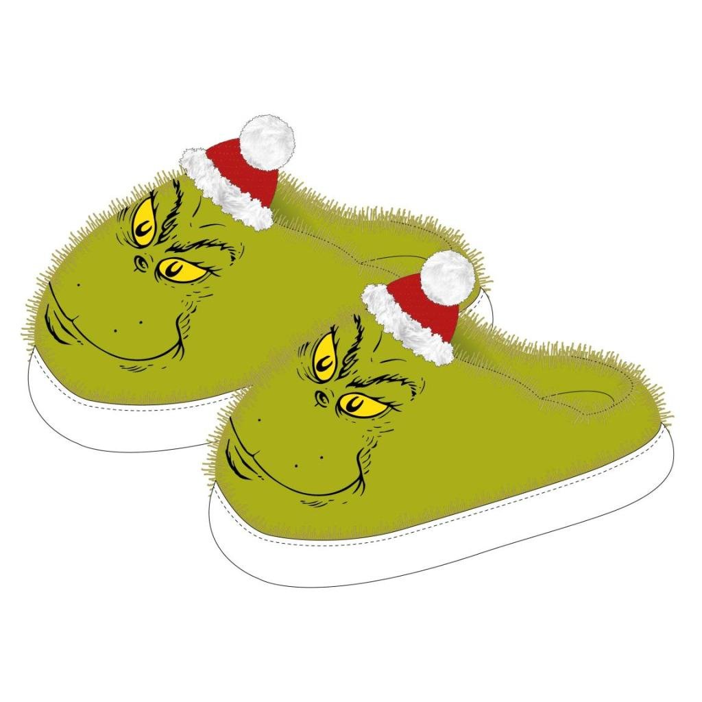 GRINCH - Xmas - Head - Slippers - S UK 8,5/9