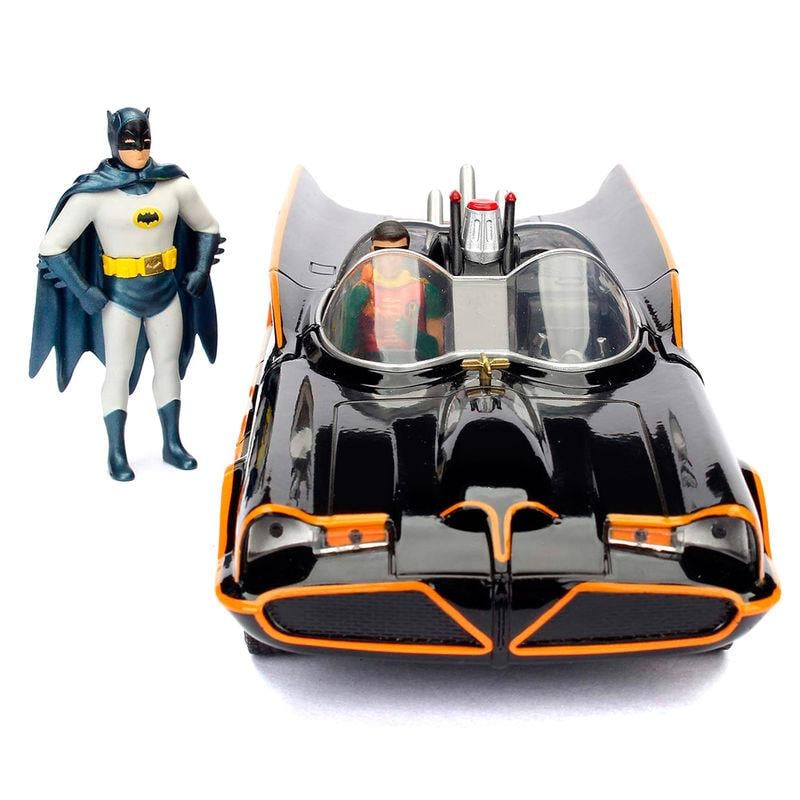 DC COMICS - Batman 1966 Batmobile + Figure Metal Die-Cast - 1:24