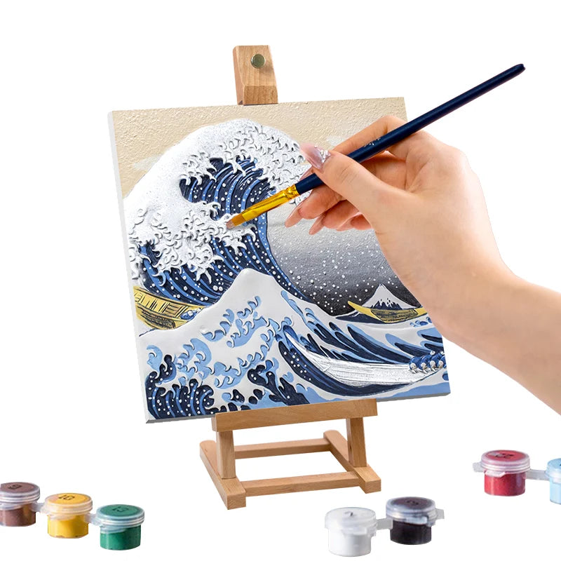 Resin DIY 3D Painting - Great Wave Off Kanagawa - 34x34cm