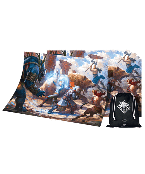 THE WITCHER - Geralt & Triss in battle - Premium Puzzle 1000P