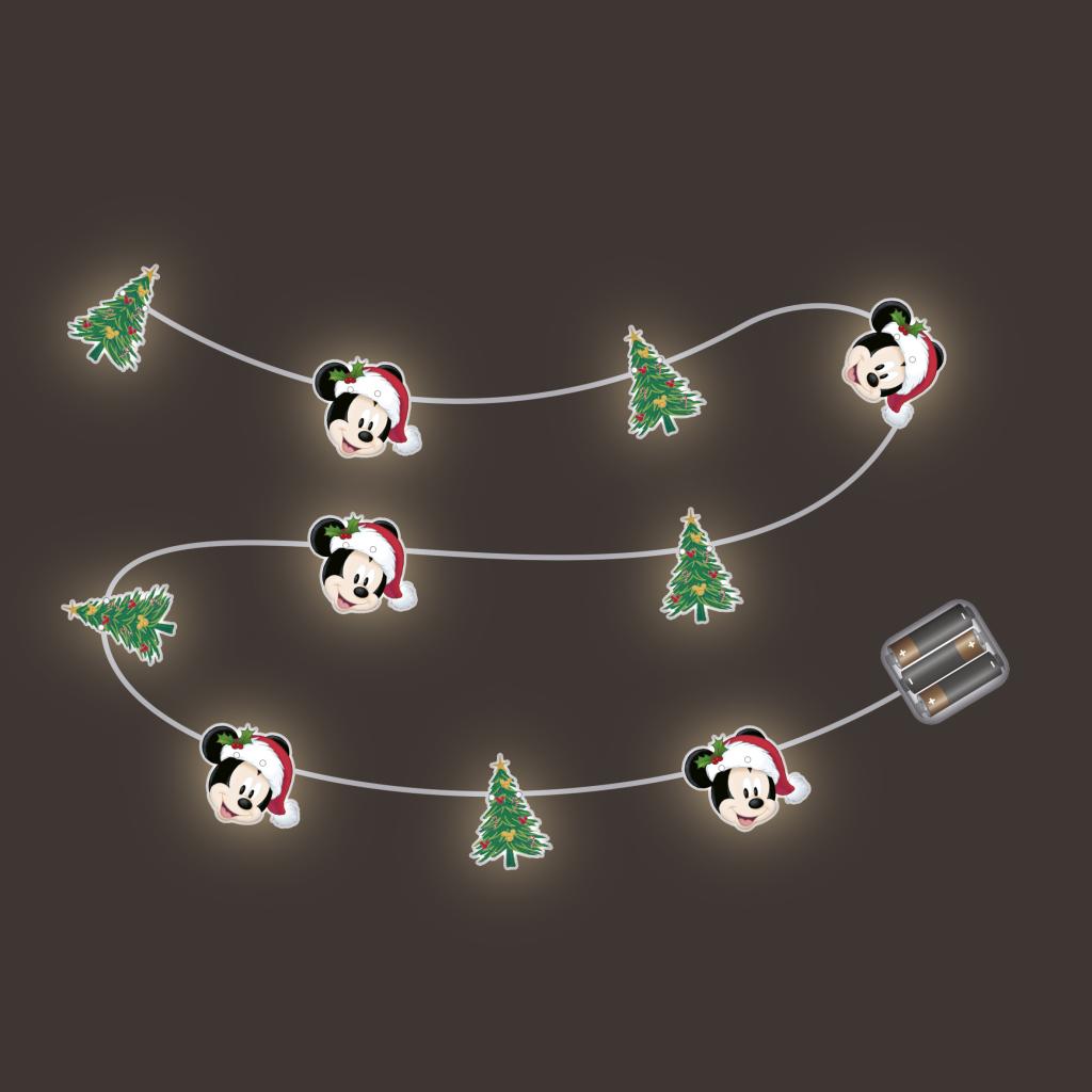 MICKEY - Christmas Lighted Garland - 10 LED - 30 cm