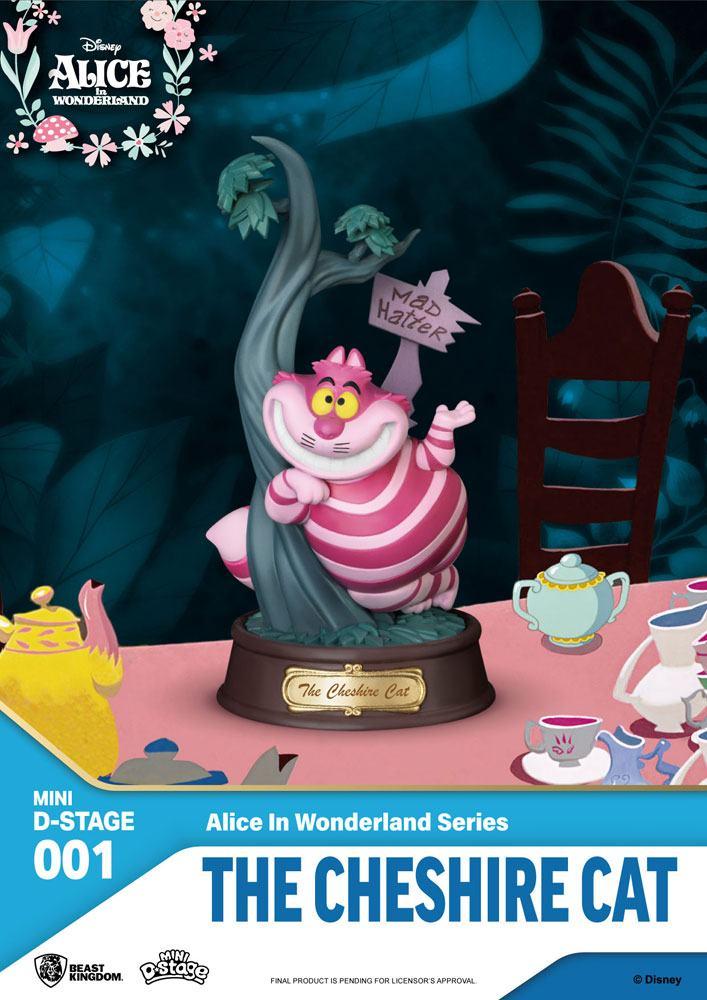DISNEY - Chat du Cheshire - Statuette Mini Diorama 10cm
