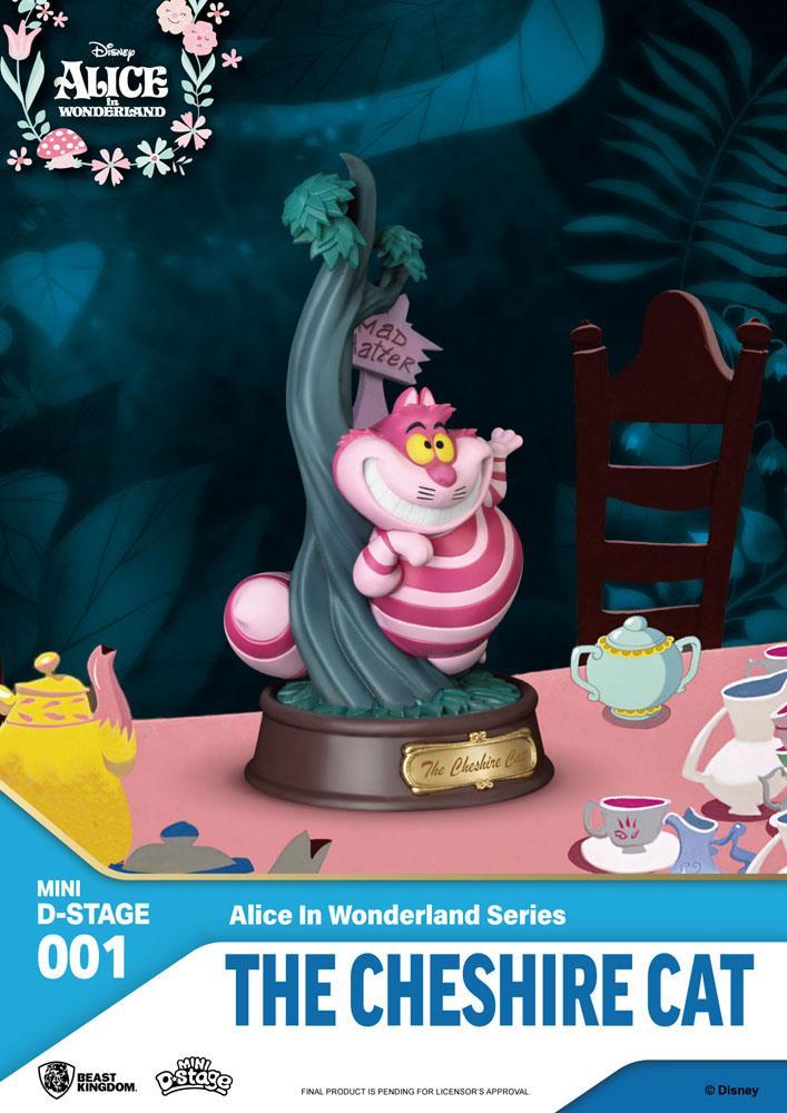 DISNEY - Chat du Cheshire - Statuette Mini Diorama 10cm