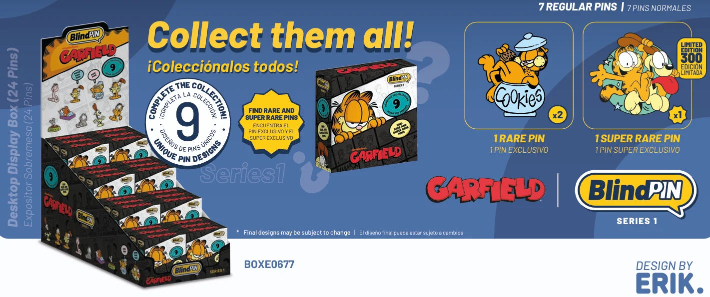 GARFIELD - Series 1 - Display 24 Mystery Pin's