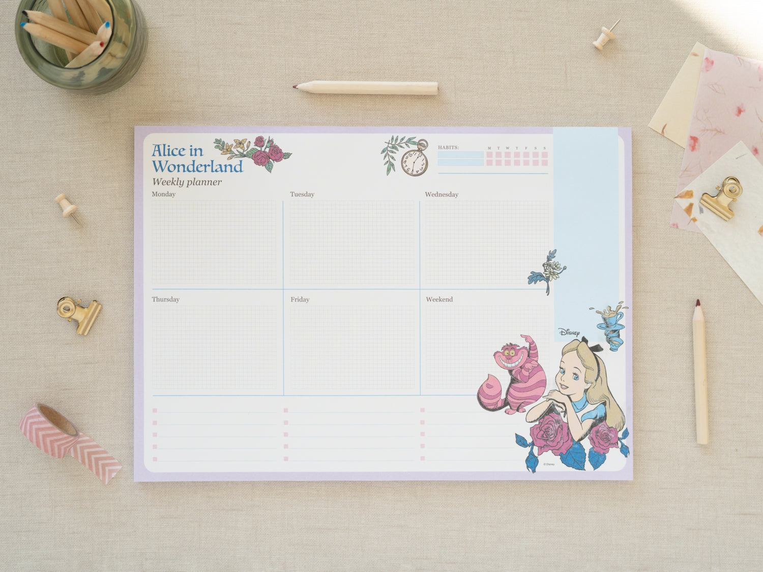 ALICE - Weekly Planner - A4 Bloc Note