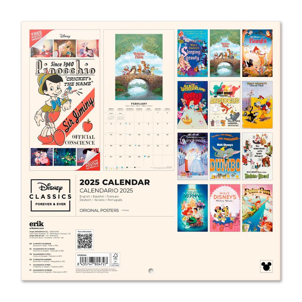 DISNEY - Classics - Wall Calendar 2025