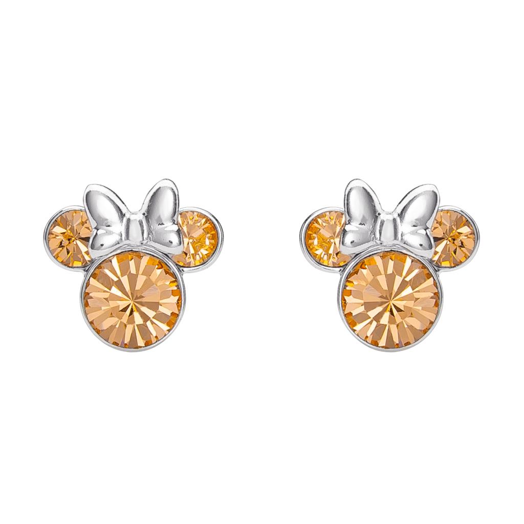 MINNIE - Stud Birthstone Earrings in Plated Brass - June