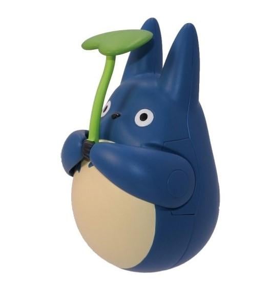 MON VOISIN TOTORO - Totoro Bleu avec feuille - Figurine Culbuto 5.8cm