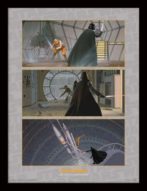 STAR WARS - Collector Print HQ 32X42 - Luke Battles Darth Vader