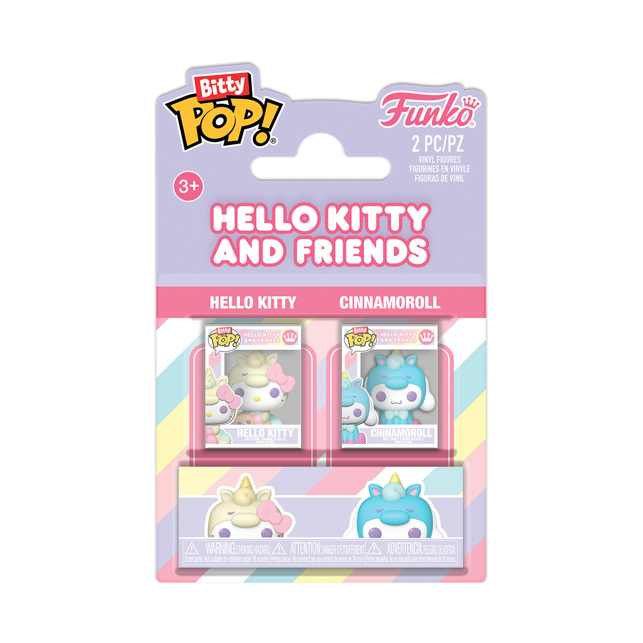 SANRIO - Bitty Pop 2 Pack 2.5cm - Hello Kitty & Cinnamoroll