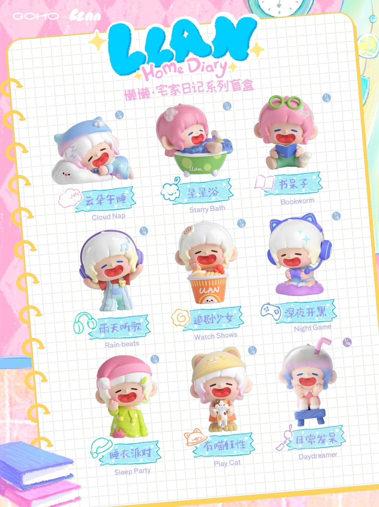 GOHO - Llan Home diary Series BLIND BOX - 8-10cm