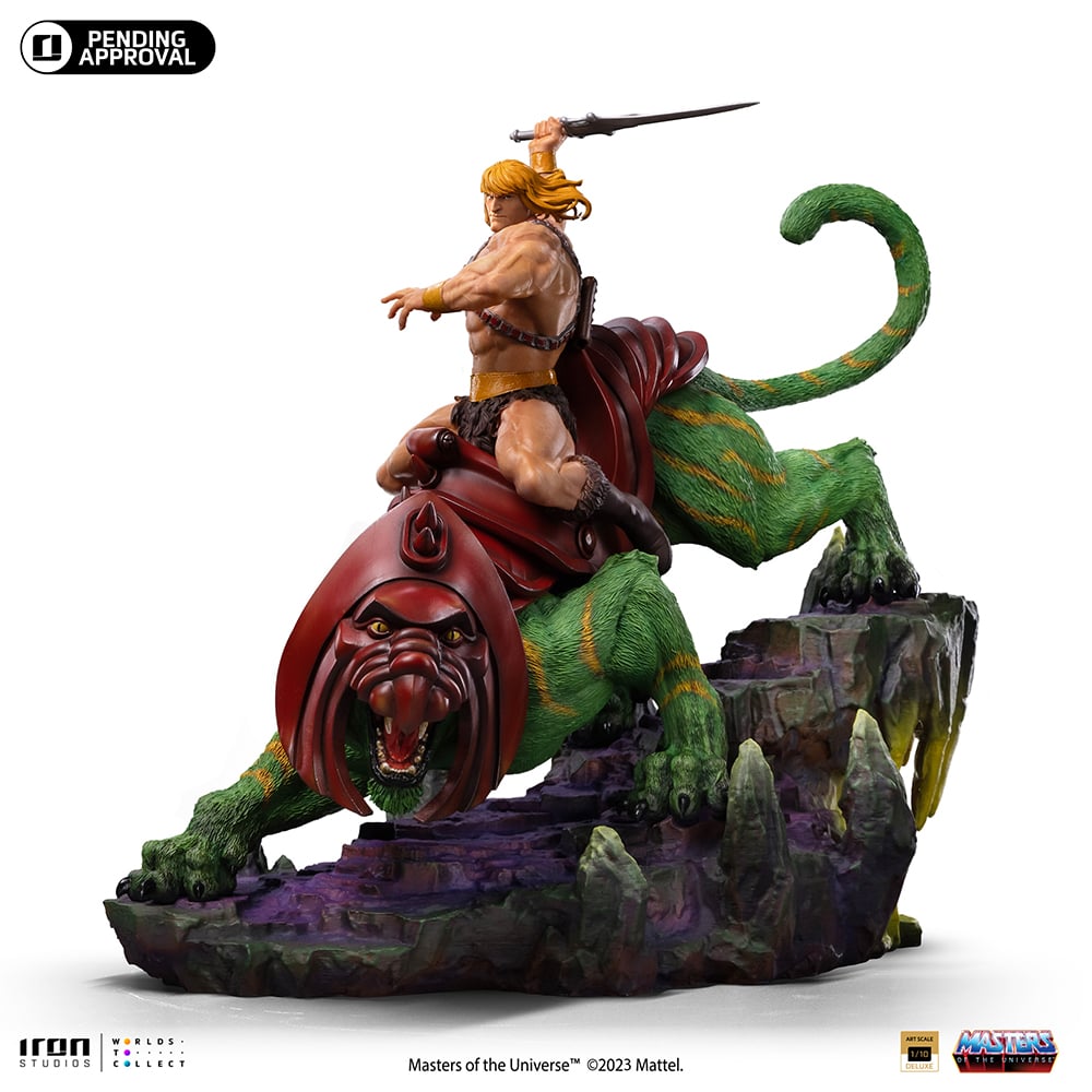MOTU - Musclor & Tigre de Combat - Statuette Art Scale 1/10 31cm