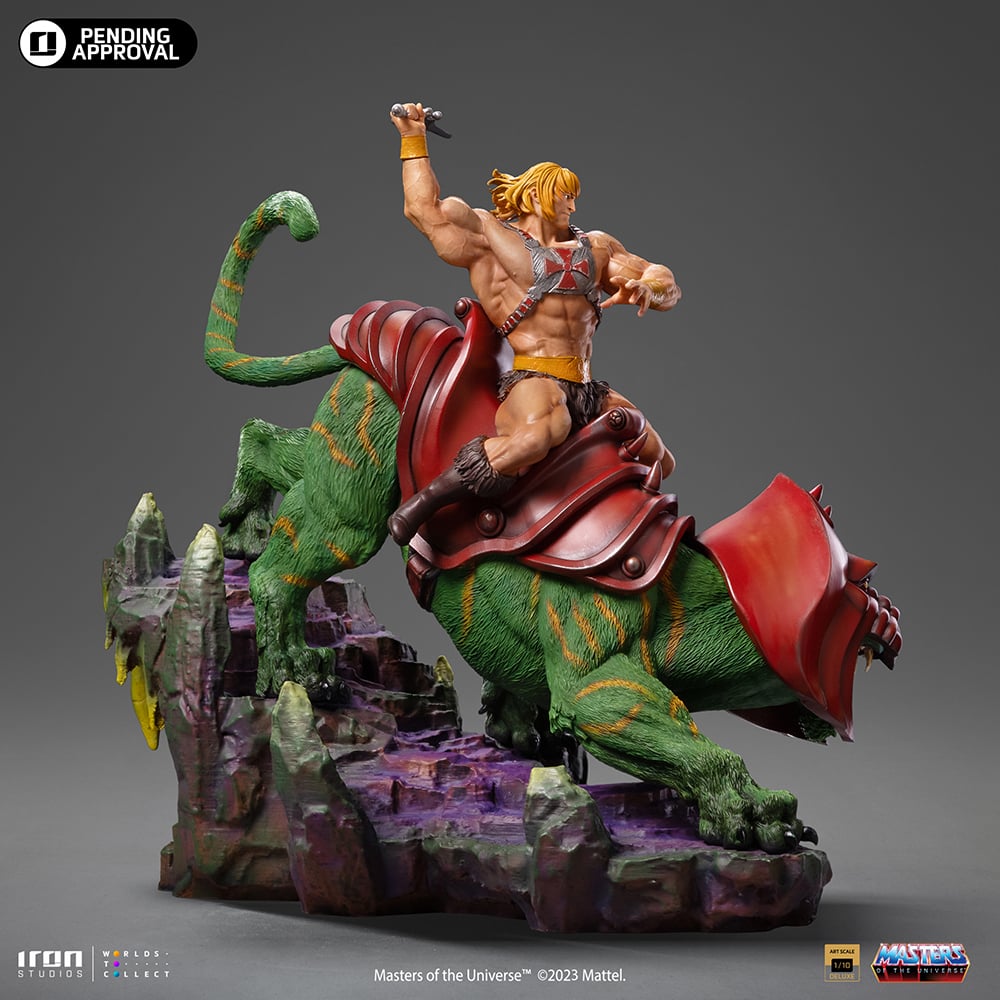 MOTU - Musclor & Tigre de Combat - Statuette Art Scale 1/10 31cm