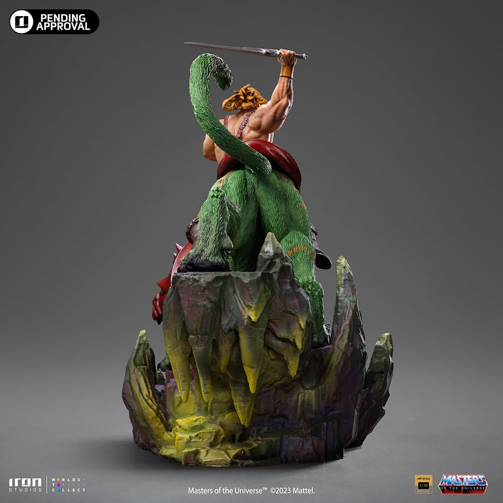 MOTU - Musclor & Tigre de Combat - Statuette Art Scale 1/10 31cm