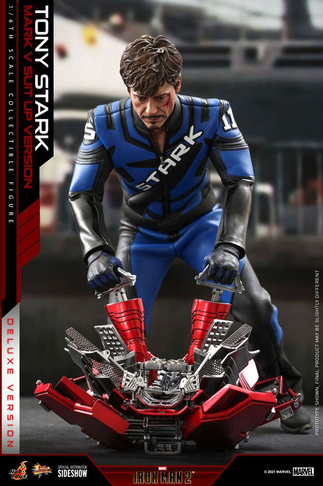 MARVEL - Tony Stark (Mark V Suit Up) Deluxe - Statuette articulée 31cm