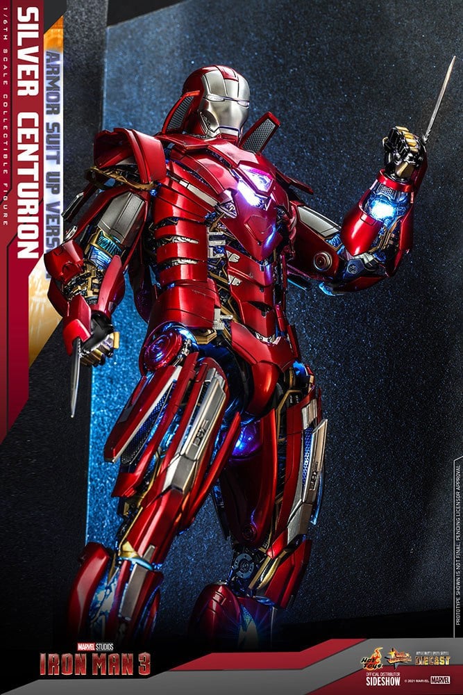 MARVEL - Iron Man 3 Silver Centurion - Figurine Movie Masterpiece 56cm