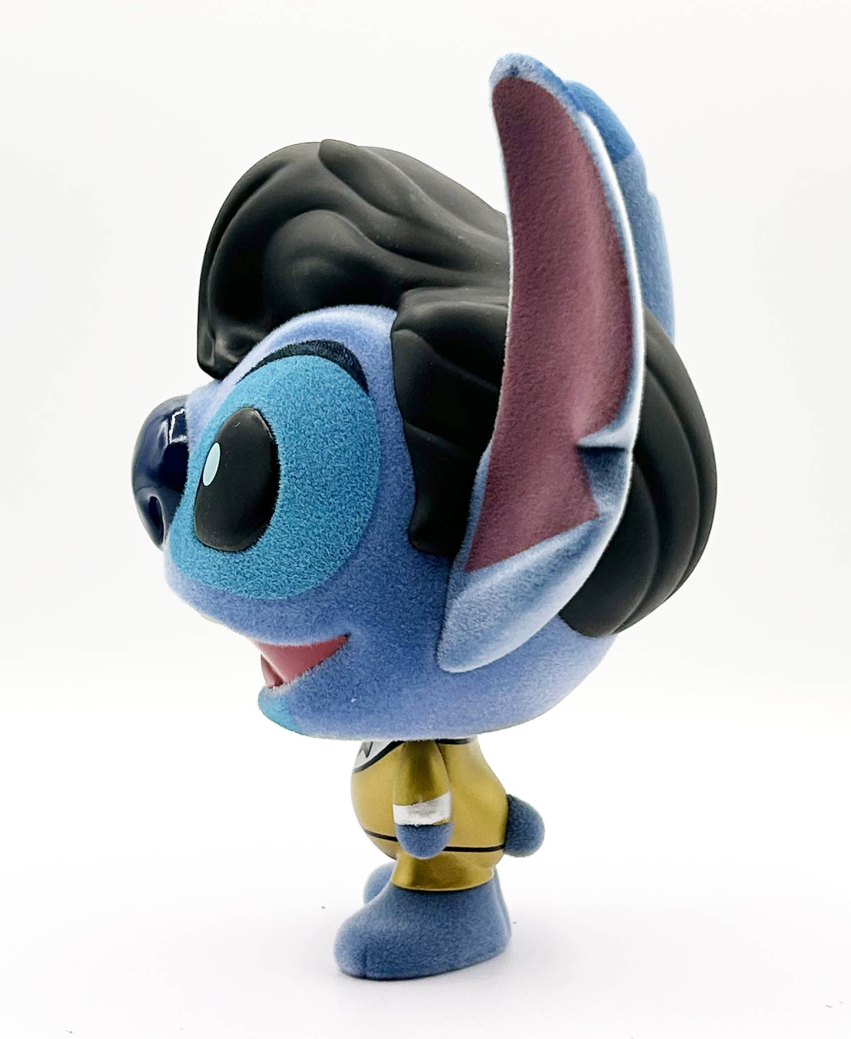 STITCH - Elvis Gold Suit - Bhunny Flocked Vinyl Figure - 10cm