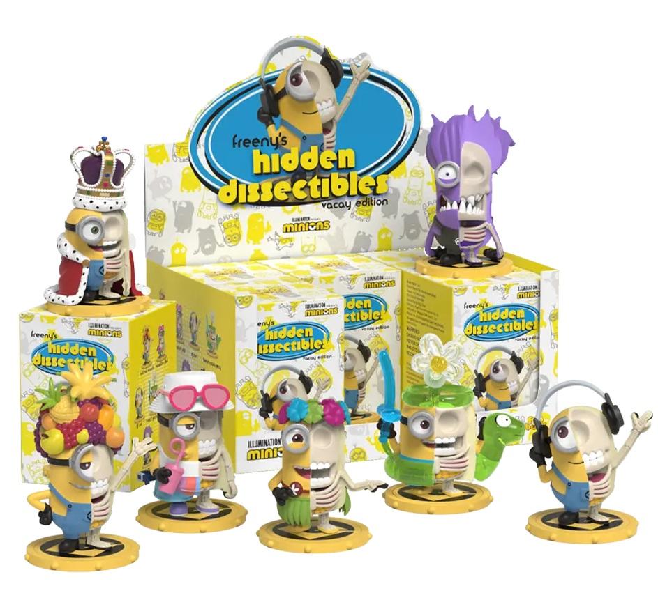MINIONS - Vacay Edition -Freeny's Hidden Dissectibles (Display 6 Fig.)