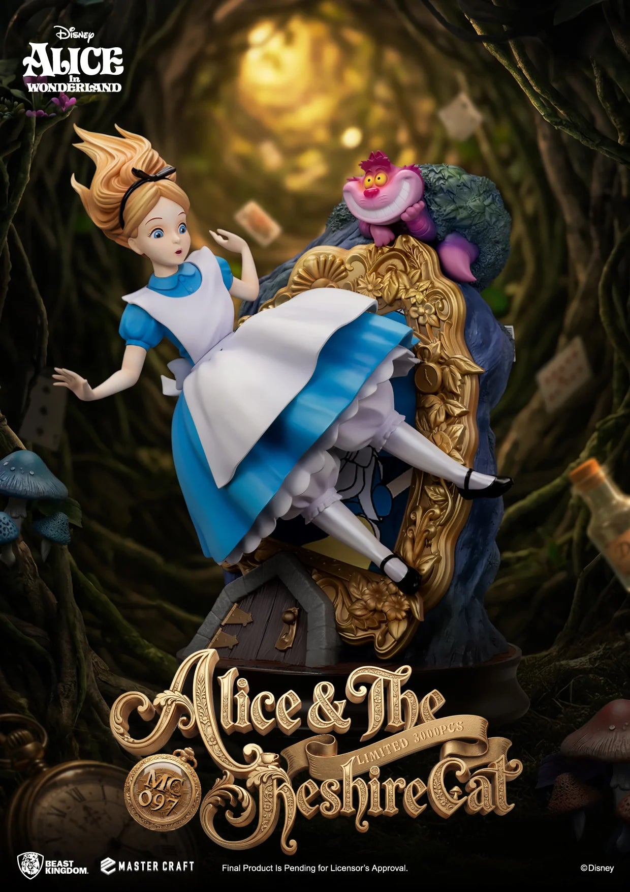 DISNEY - Alice & Cheshire Cat - Statue Master Craft 40cm
