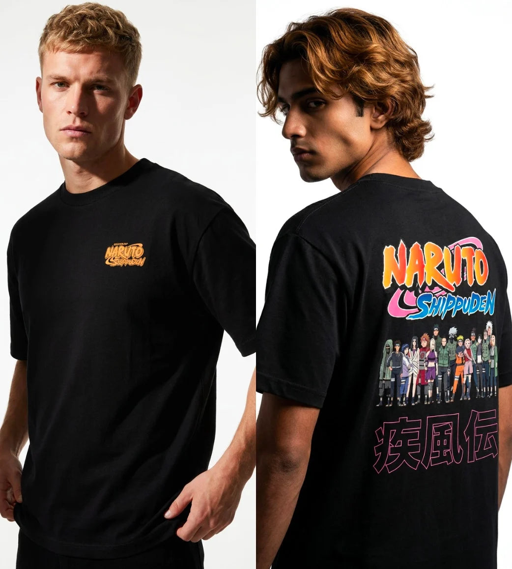 NARUTO SHIPPUDEN - Characters Konoha - T-Shirt Oversize Men (XL)