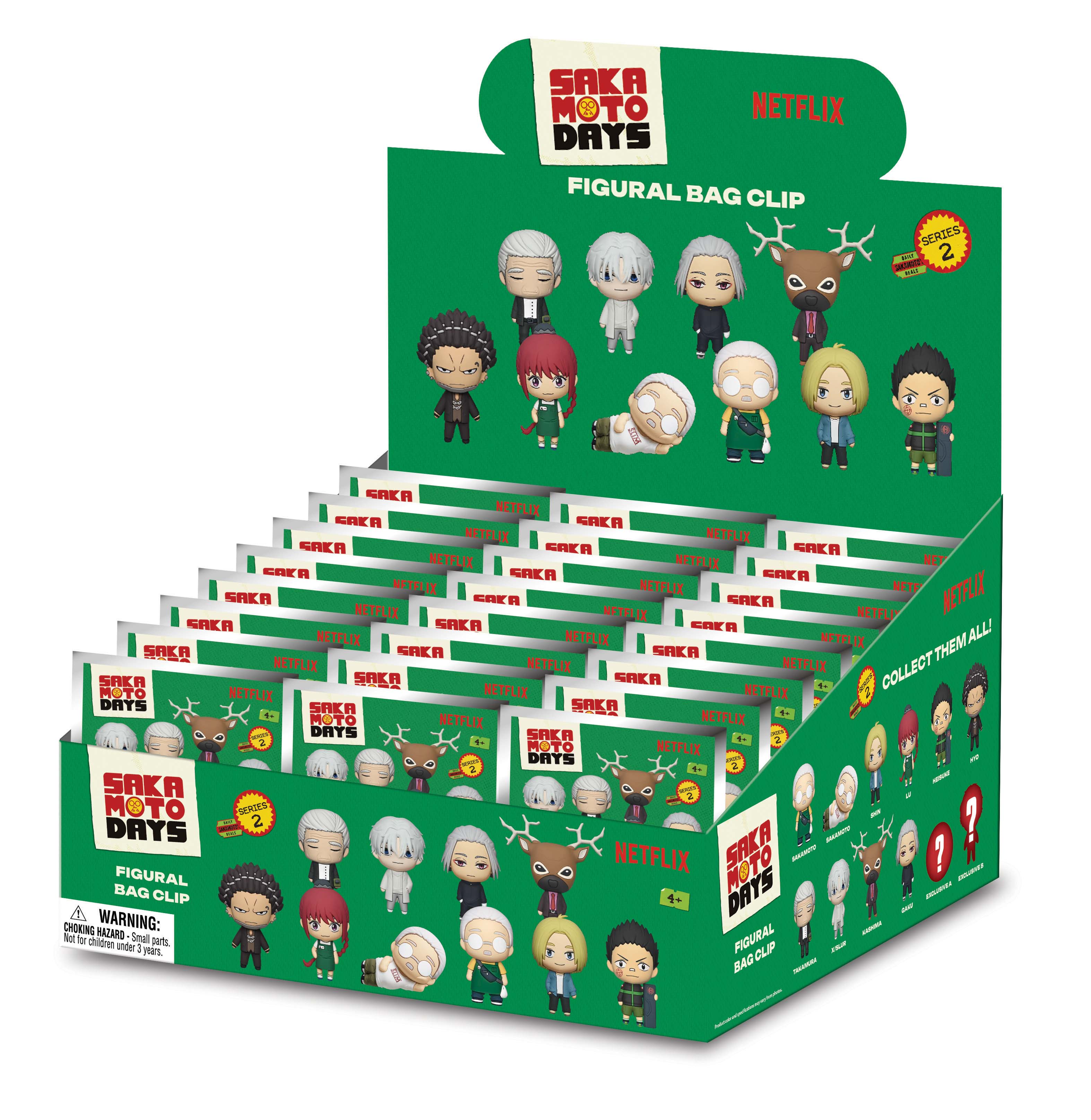 SAKAMOTO DAYS - Series 2 - 3D Foam Bag Clip (Display 24 Pcs)