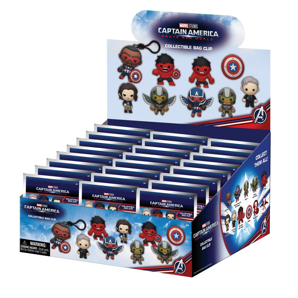CAPTAIN AMERICA - Brave New Wolrd - 3D Foam Bag Clip (Display 24 Pcs)